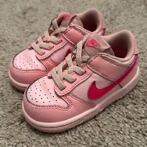 Nike Kids Light Pink and Red Sneakers